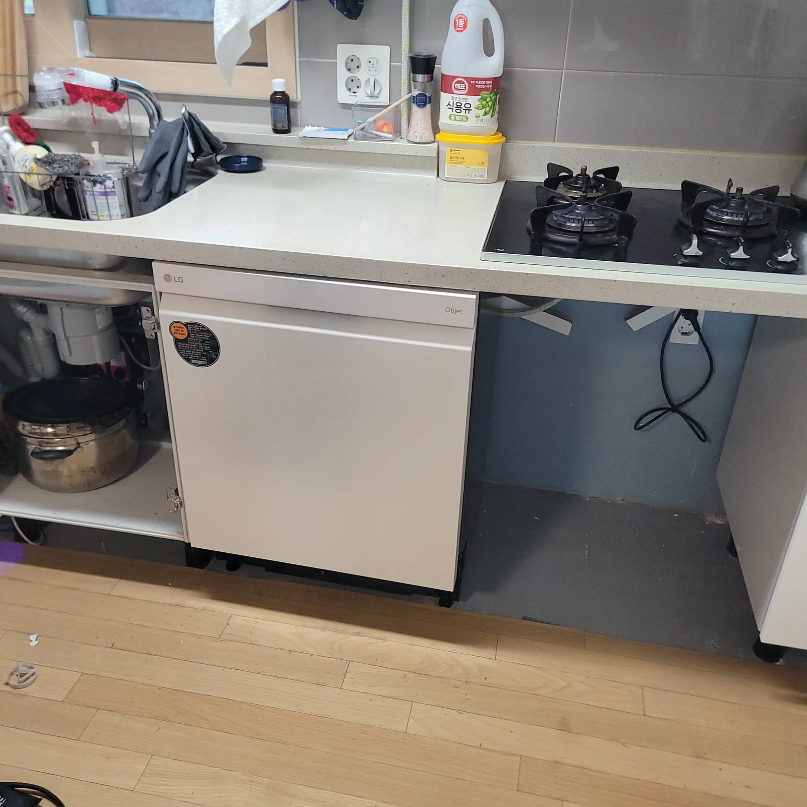식기세척기 분리 및 위치 변경 설치